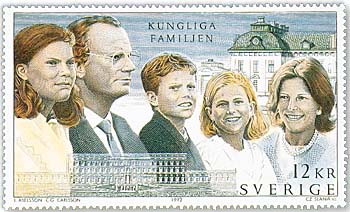 Stamp with the royal family